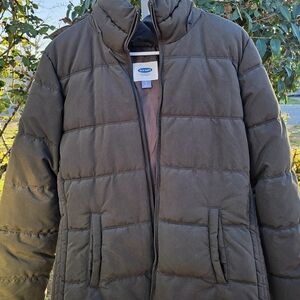 Old Navy Puffer Jacket in Dark Olive